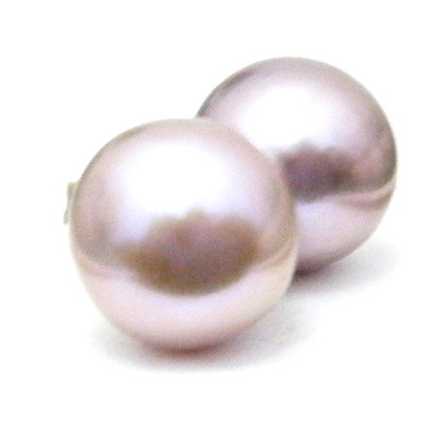 Pale Pink 13mm AAA Round Stud Earrings